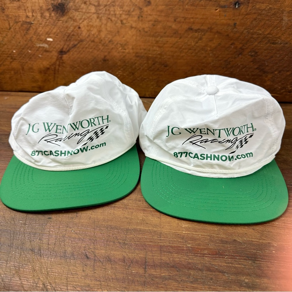 Pair of JG Wentworth Racing Snap Back Hats from Lime Rock Raceway